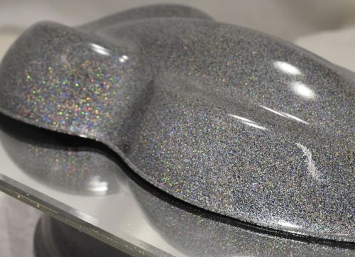 Micro Mini Gunmetal Silver Holographic Metal Flake .002 Hex