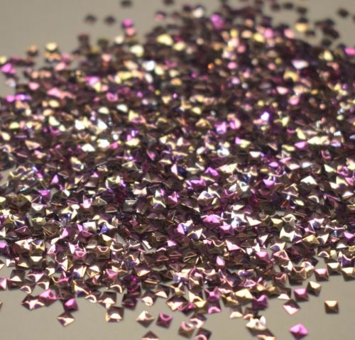 Rose Gold 2MM Square Shaped 3D Glitter Metal Flake