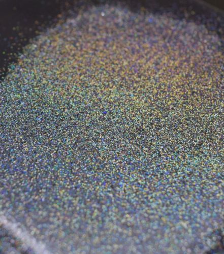Micro Mini Gunmetal Gray Holographic Metal Flake .002 Hex