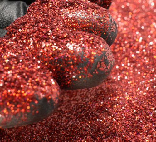 Bright Red Holographic 0.015 Metal Flake Glitter 