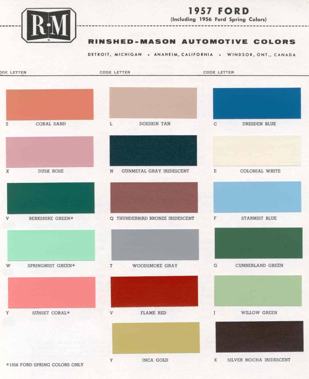 Vintage Oldsmobile Colors - Vintage Paint